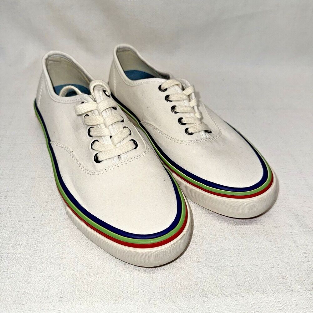 Seavees Legend Pride Cotton Poplin White Sneakers Sz. 7